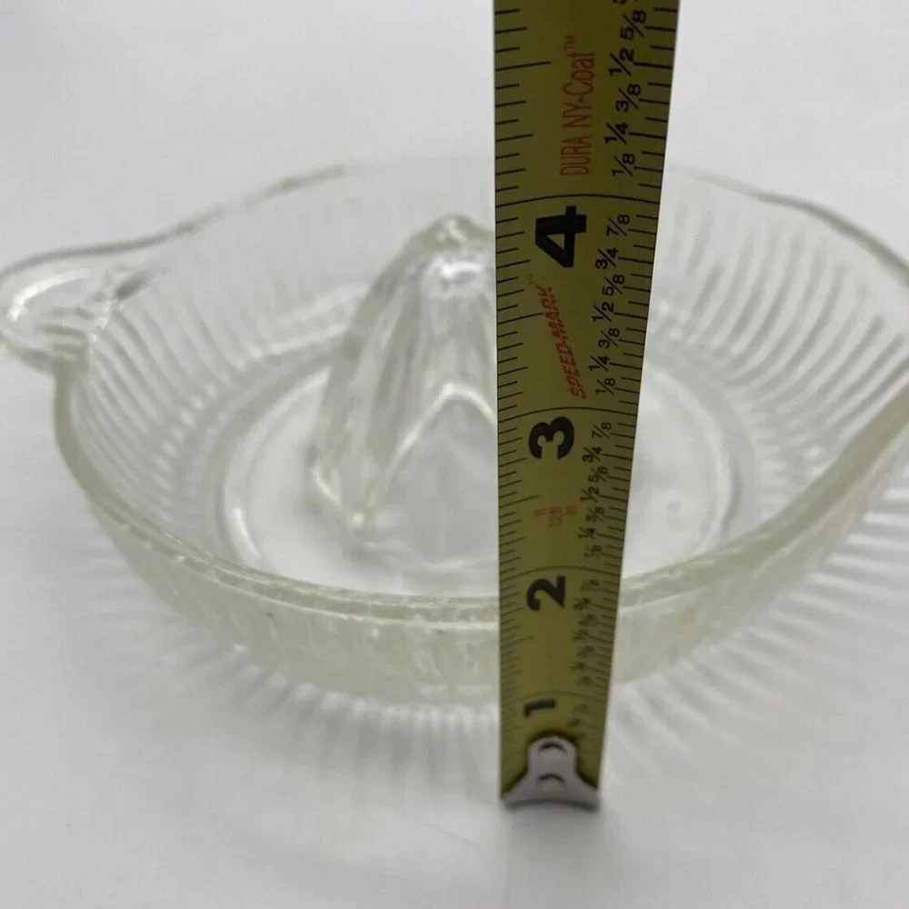 Vintage Glass Citrus Juicer Reamer Handle Spout Depression Era Style Kitchenware